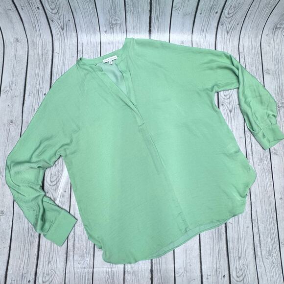 Maison d’ Amelie Chic Dolman Sleeve Boxy Green Blouse Size Large - Picture 1 of 3